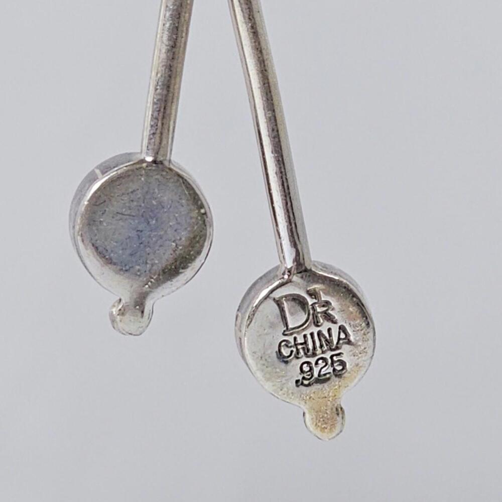 DTR Sterling Silver Turquoise Earrings. 925 Western Boho Cowgirl Minamlist Studs - Picture 5 of 8